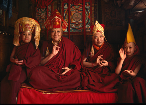 Dilgo Khyentse Rinpoche, Trulshik Rinpoche, Rabjam Rinpoche, Drulnang Gyatrul Rinpoche at Thubten Choling